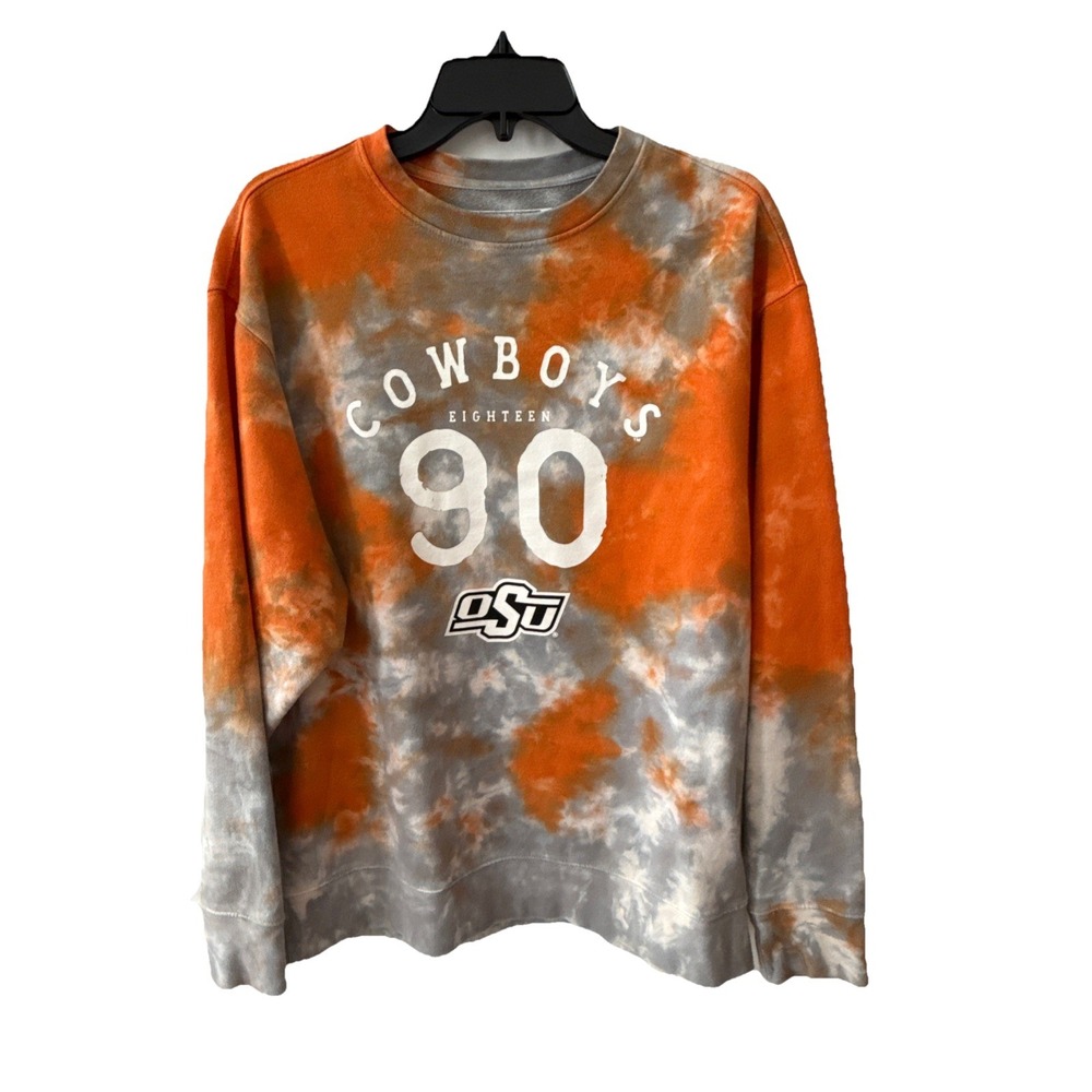 Vintage‎ Oklahoma State Cowboys OSU Tie Dye Sweatshirt 1890 OSU Size Medium